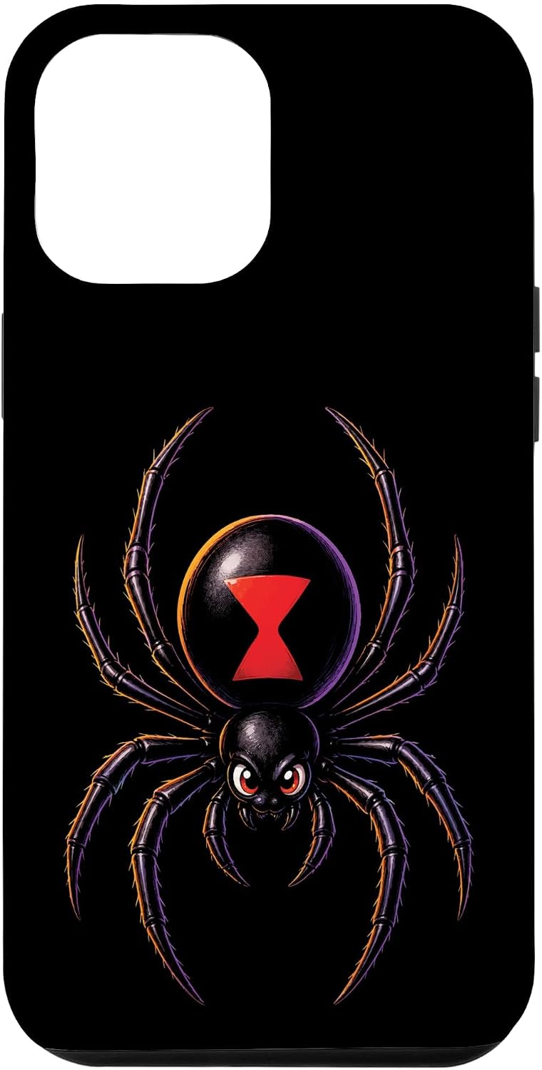 Halloween Spider Badge Red Hourglass Cobweb Pumpkin Case for iPhone 12 Pro Max