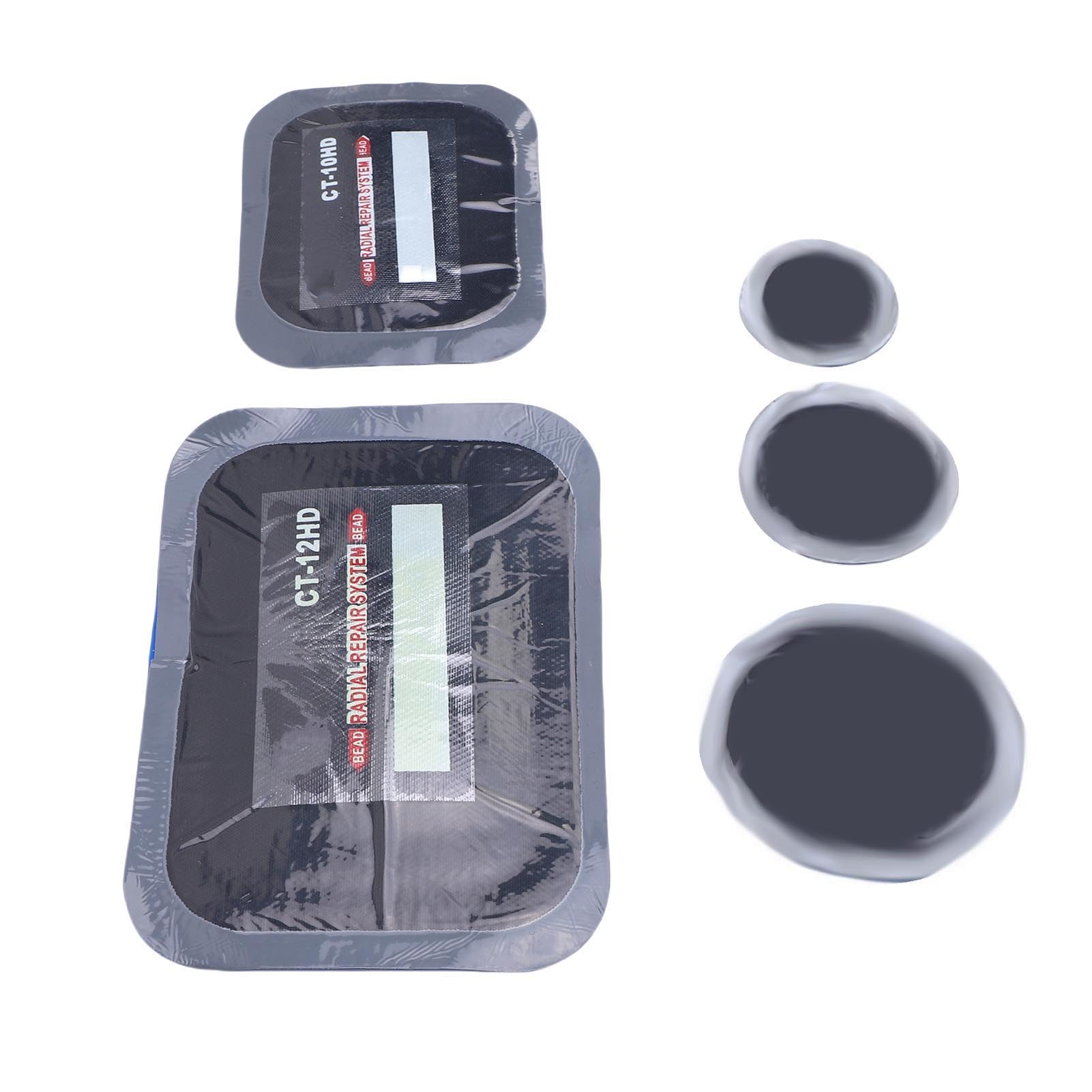 Tyenaza 100 szt. Łatek do opon, 65x80mm 85x120mm Gumowa promieniowa łatka naprawcza Szybka naprawa Zimna łatka do samochodu Ciężarówka Autobus Ciągnik Pojazd Motocykl