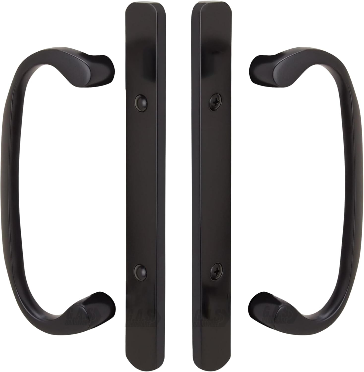 8.5" Legacy Sliding Patio Glass Door Dummy Handle Set – Sash Controls 2265 Handle Replacement – Fits 3-15/16" Screw Holes Spacing, 1-1/4" to 2-1/4" Thick Doors – No Latch, No Mortise Lock – Black