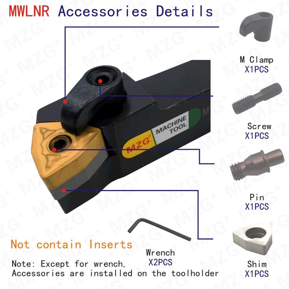 Maifix MWLNR Barre d'alésage CNC Barre de tour Porte-outil de tournage externe 25mm 32mm 20mm Coupe carbure de coupe en métal
