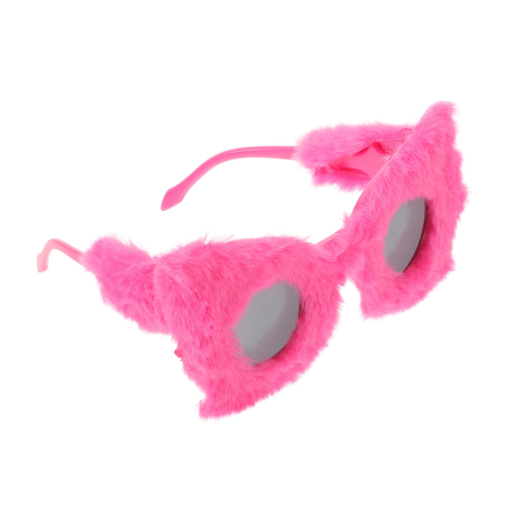 4stücke Flauschige Sonnenbrille Für Frauen Trendige Jahre Partybrille Mit Furry-design Für Festivals Und Besondere Anlässe Einzigartiges Accessoire Leuchtendem Rosarot