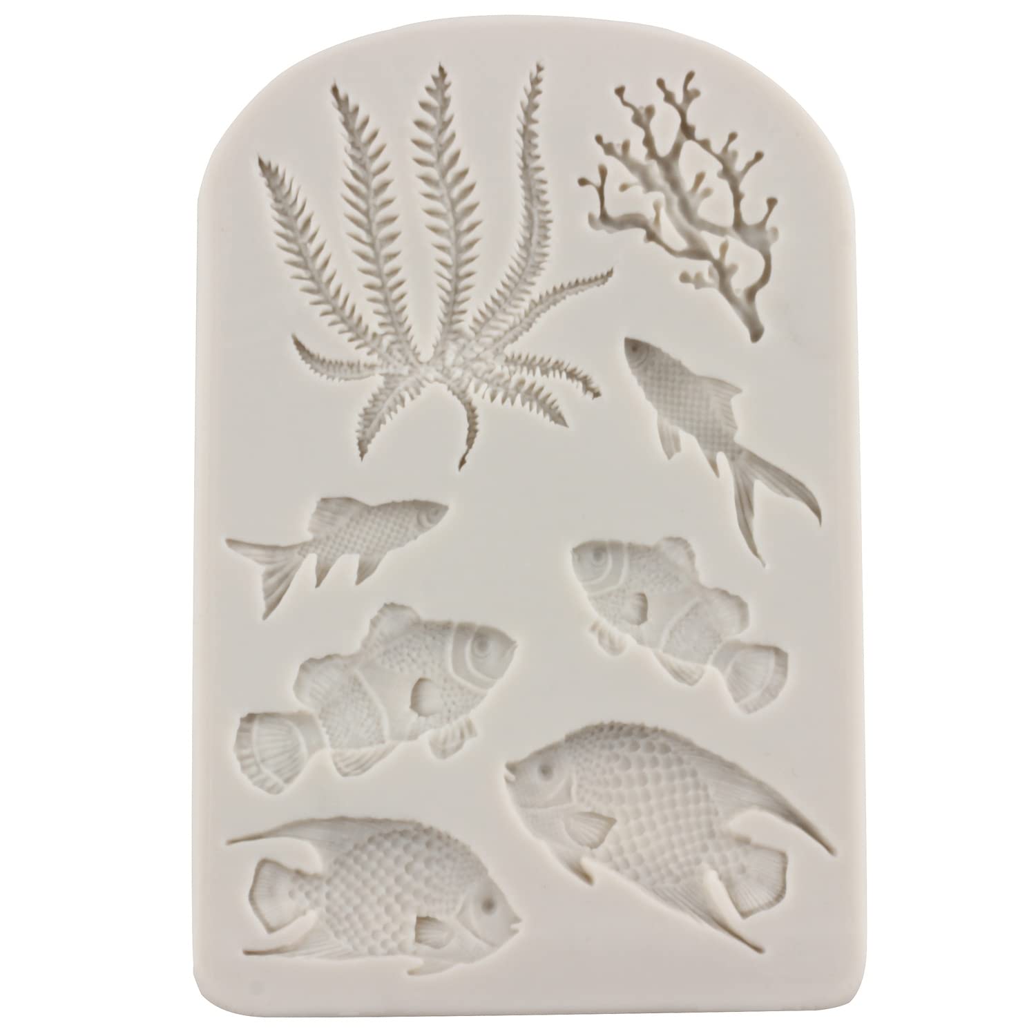 Moules à Fondant En Silicone Avec Motif Poisson Pour Décorer