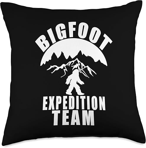 Bigfoot Sasquatch Yeti Gifts & Costumes Expedition Team Bigfoot Sasquatch - Divertida almohada para disfraz, 18 x 18 pulgadas, multicolor