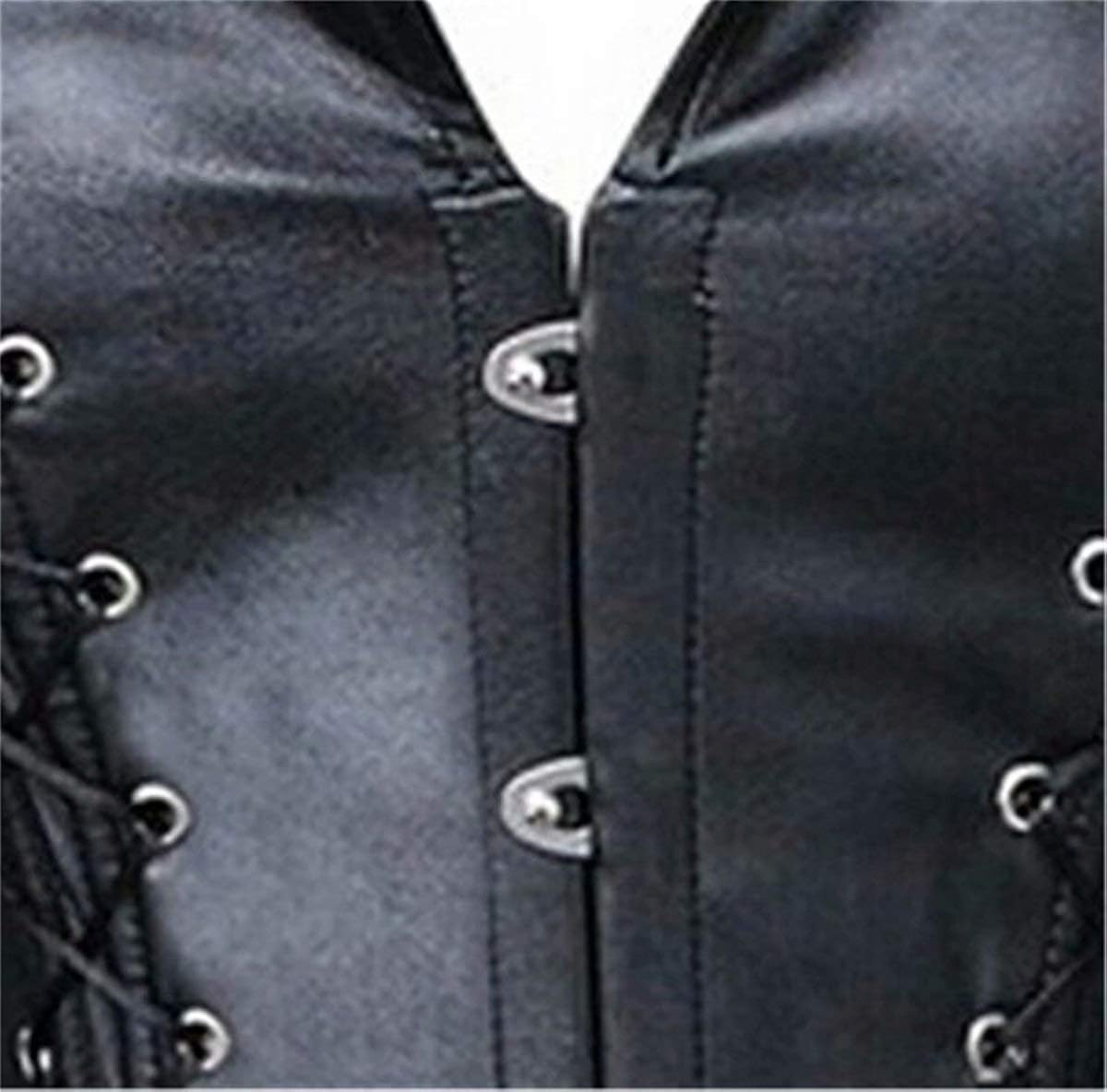 Josamogre Bustier Corsets for Women Faux Leather Gothic Steampunk Lingerie Clubwear Plus Size