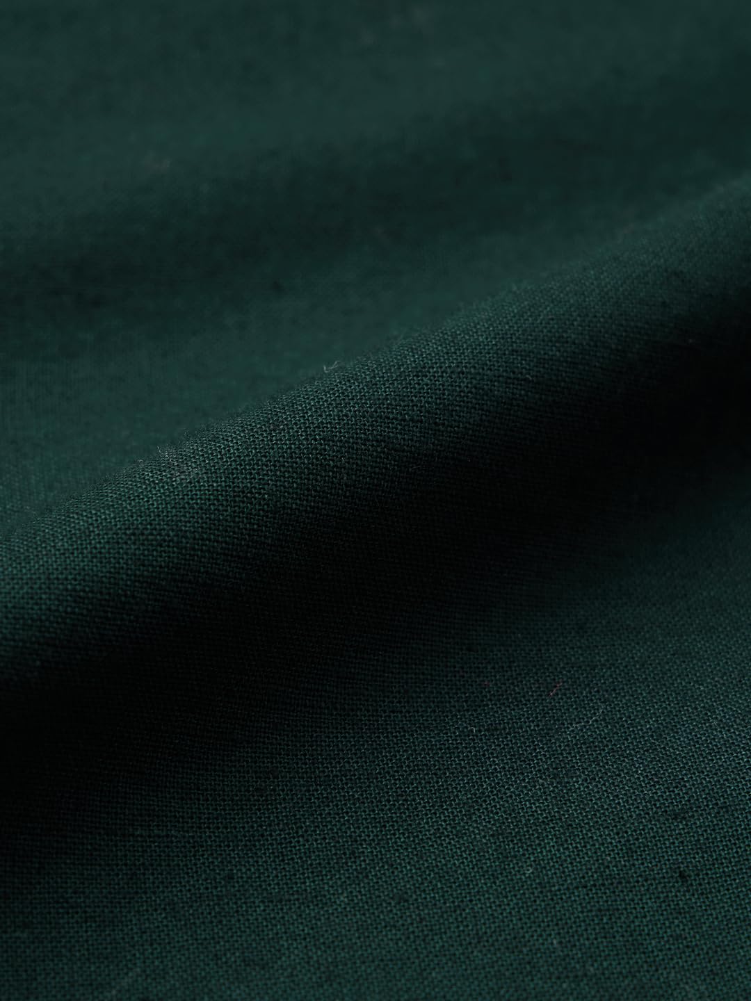 The Souled Store Myrtle - Camicia da donna e ragazza, a lunghezza intera, con colletto ampio, verde scuro, in cotone e lino, vestibilità regolare, traspirante, leggera, per tutte le stagioni, per