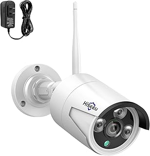 Hiseeu Camera Add on 5MP Outdoor Wireless Security Camera, Waterproof Outdoor Indoor 3.6mm Lens IR Cut Day & Night Vision with Power Adapter, Compatible 10CH Wireless Security Camera System