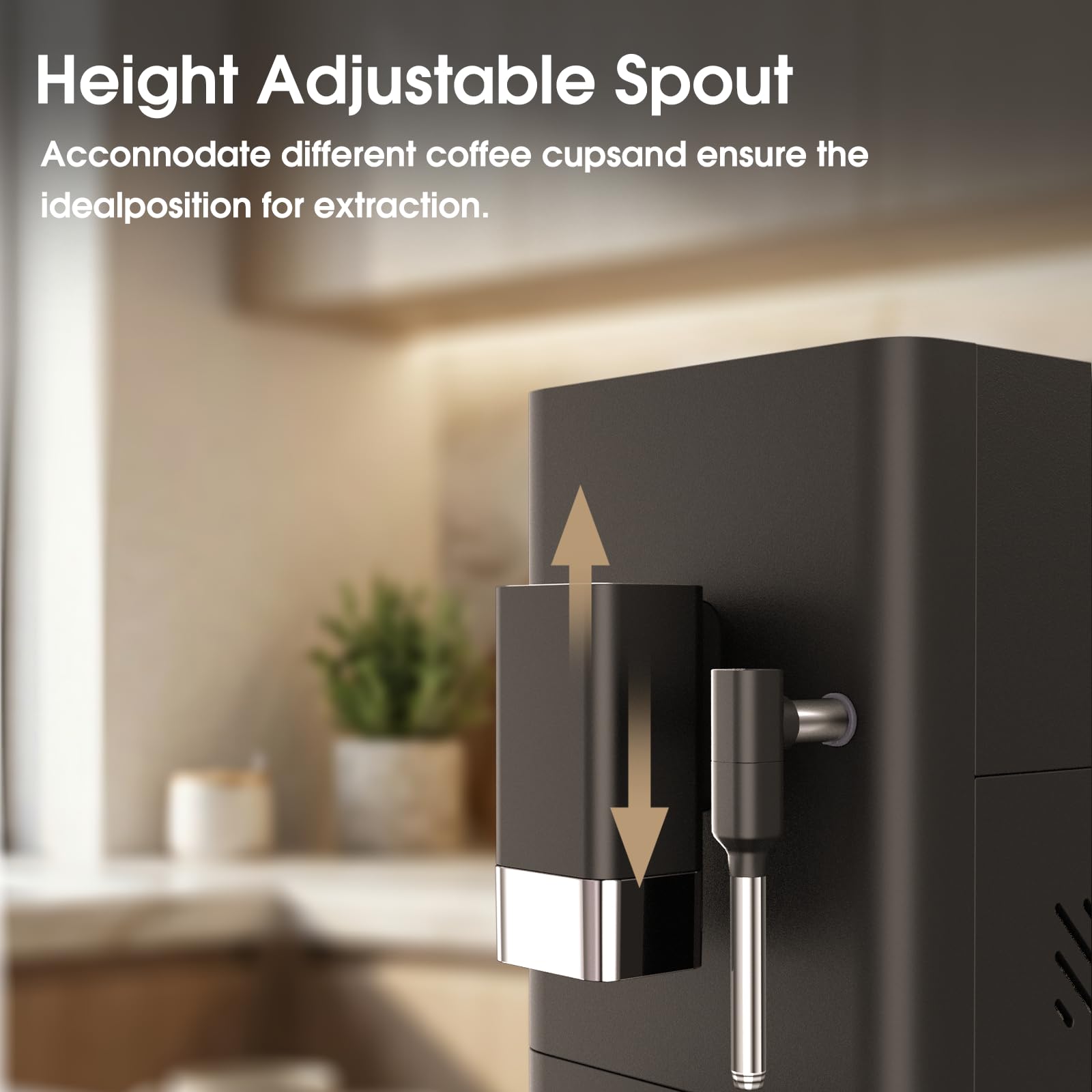 COWSAR - Macchina per espresso automatica da 20 bar con smerigliatrice e montalatte manuale, funzione di pulizia automatica, macchine da caffè espresso professionali con comandi a pulsante per
