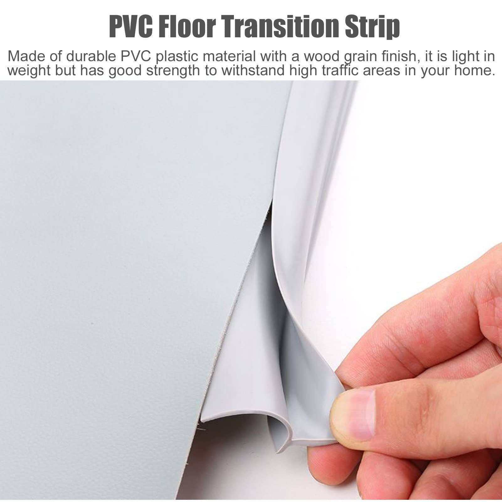 barre de seuil Barre de transition de tapis en PVC à carreaux, Du bois au caoutchouc en céramique Pour les transitions de seuil de hauteur inférieures à 6 mm/0,2 pouces ( Color : Light yellow , Size :