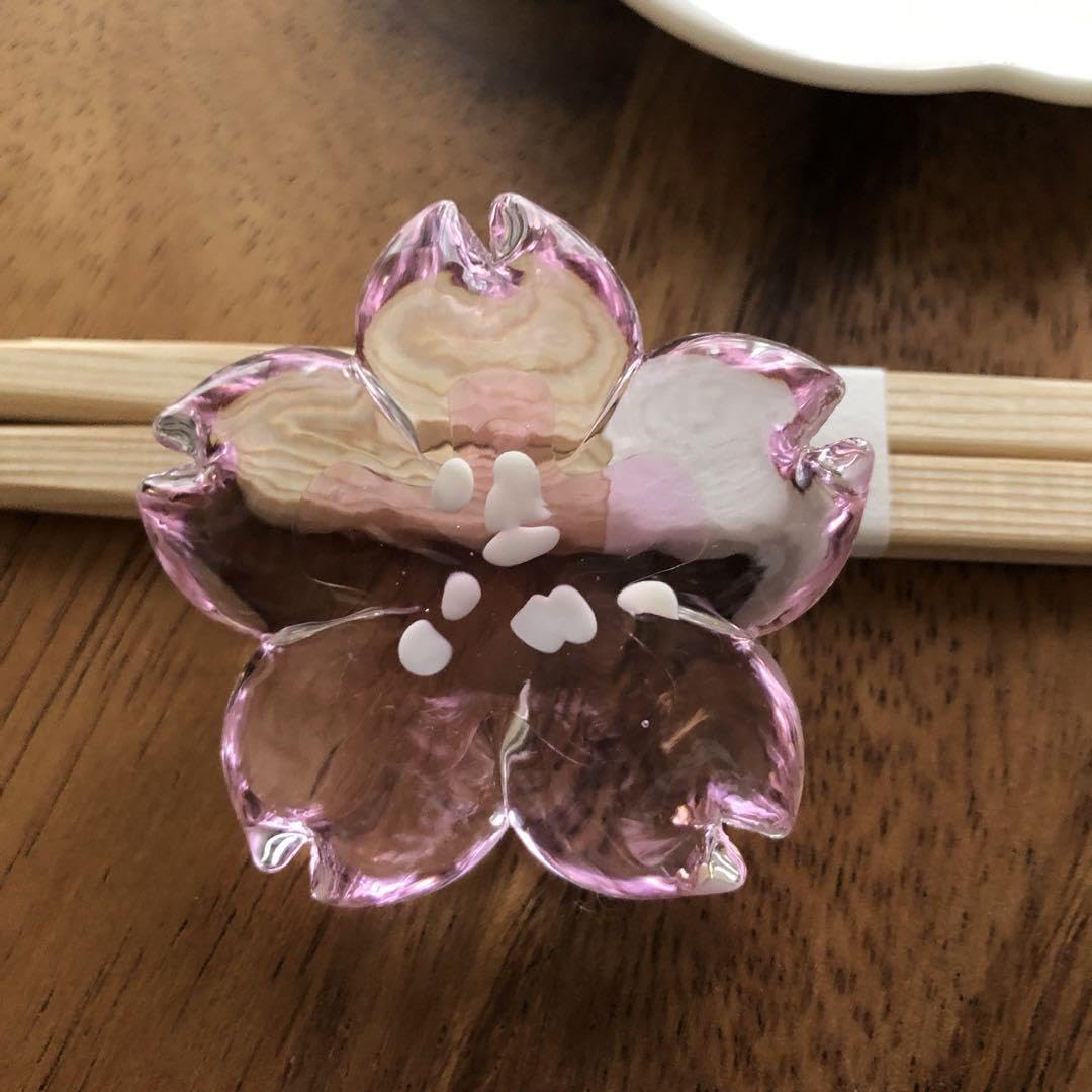 お箸置き　桜　玻璃の匠【新品】 楽天市場】【玻璃の匠】箸置き.桜【5こセット】 : 有田焼や