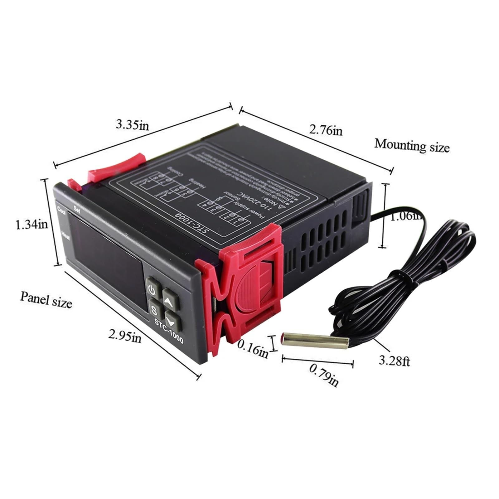 10 Uds STC-1000 controlador de temperatura Digital termostato termorregulador incubadora relé calefacción refrigeración STC 1000 220V STC1000
