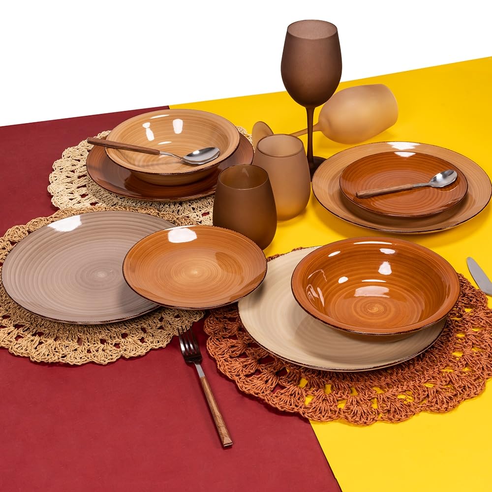 Villa d'Este Home Tivoli Happy Hour Chocolate Set 6 bicchieri acqua frosted in vetro 500 ml
