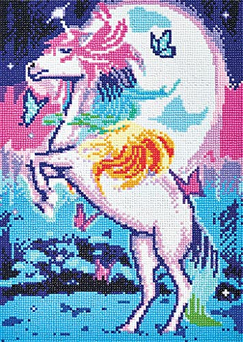 Simply Make Diamond Art Kit, Magical Unicorn, Diamond Painting Kits for Adults Vibrant Picture Canvas with Accessories - Image 3