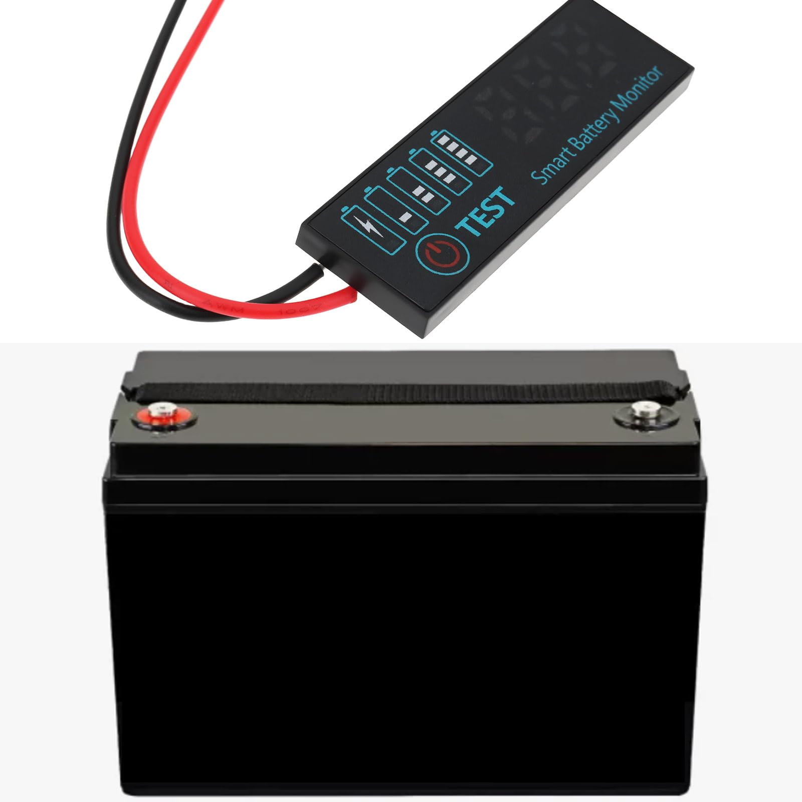 Panneau de Contrôle de Tension LED Vert 2 Indicateurs de Niveau de Batterie Au Lithium 7-55 V CC