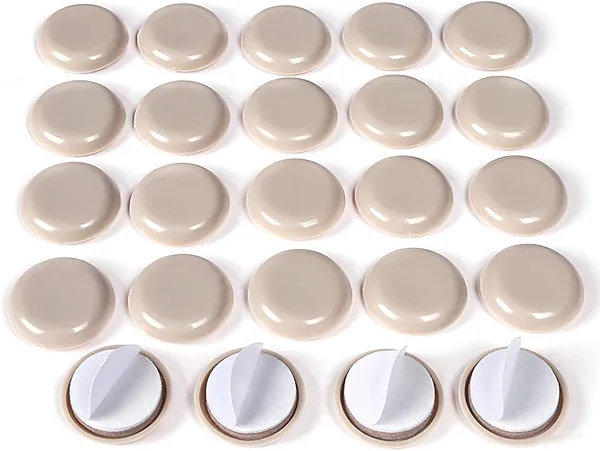 24 PCS Self-Stick Furniture Sliders,1 Inch Furniture Glides for Carpet,Furniture Moving Pads for Furniture-Adhesive Carpet Sliders