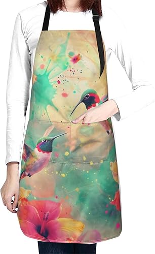 Delantal impermeable con 2 bolsillos, delantales de chef de cocina, baberos para cocinar, hornear, pintura, jardinería, aseo Color-1