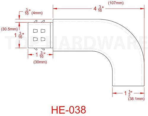Miniatura 2 de Retorno de pared de pasamanos de acero inoxidable grado 316 para tubo de 1-12 pulgadas (1.500 in) (paquete de 2)