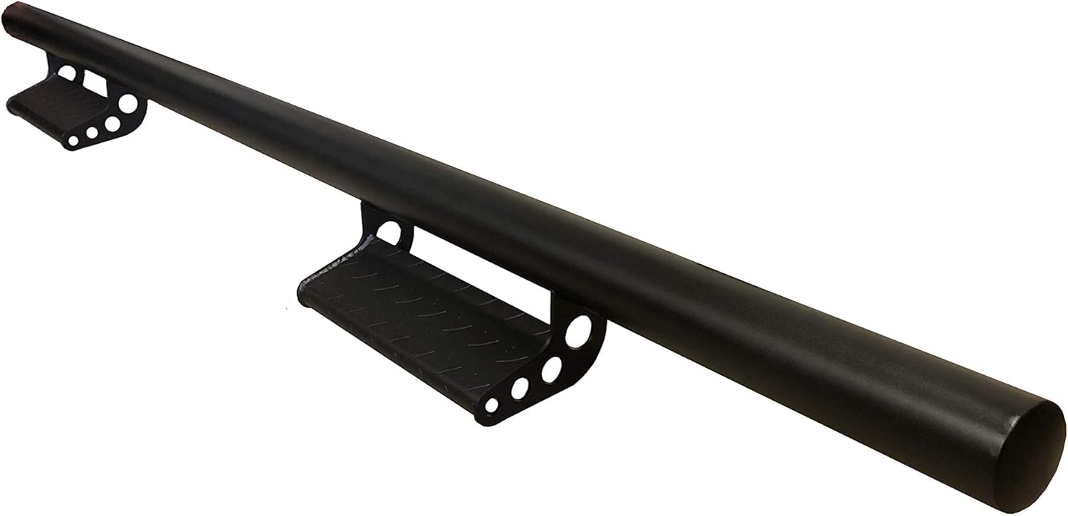 2010-2018 Compatible with Dodge Ram 1500 2500 3500 Quad Cab (Small Rear Door) Black Running Boards (Nerf Bars | Side Steps | Rail) (Drop Down Style)