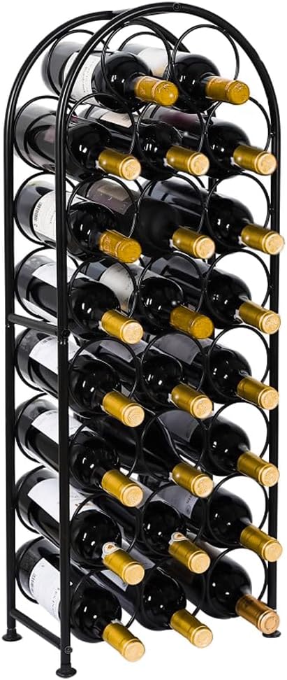 Fancial 23 Bottles of high-Capacity Metal red Wine Rack, Sturdy, Durable, Beautiful, and Generous. Detachable and Adjustable Foot Pads
