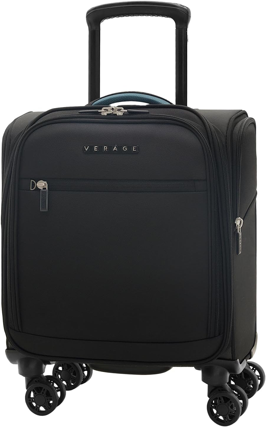 14-Inch Underseat Carry On Luggage with Spinner Wheels & USB Charging Port, Wheeled Suitcase for Airlines, Lightweight Overnight Bag for Men and Women (14-Inch Compact Underseat Pro)