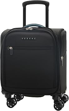 Verage 14-Inch Underseat Carry On Luggage with Spinner Wheels & USB Charging Port, Wheeled Suitcase for Airlines, Lightweight Overnight Bag for Men and Women 14-Inch Compact Underseat Pro