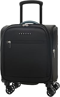 Verage 14-Inch Underseat Carry On Luggage with Spinner Wheels & USB Charging Port, Wheeled Suitcase for Airlines, Lightweight Overnight Bag for Men and Women (14-Inch Compact Underseat Pro)