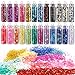 HOLICOLOR 110pcs Slime Making Kit, Add Ins, Accessories, Glitter, Foam Balls, Fishbowl Beads, Sequins, Shells, Candy Charms, Cups for Slime Party