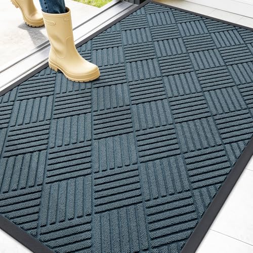 Image of OLANLY Front Door Mat Outside Entrance 47x32, Waterproof Heavy-Duty Doormat