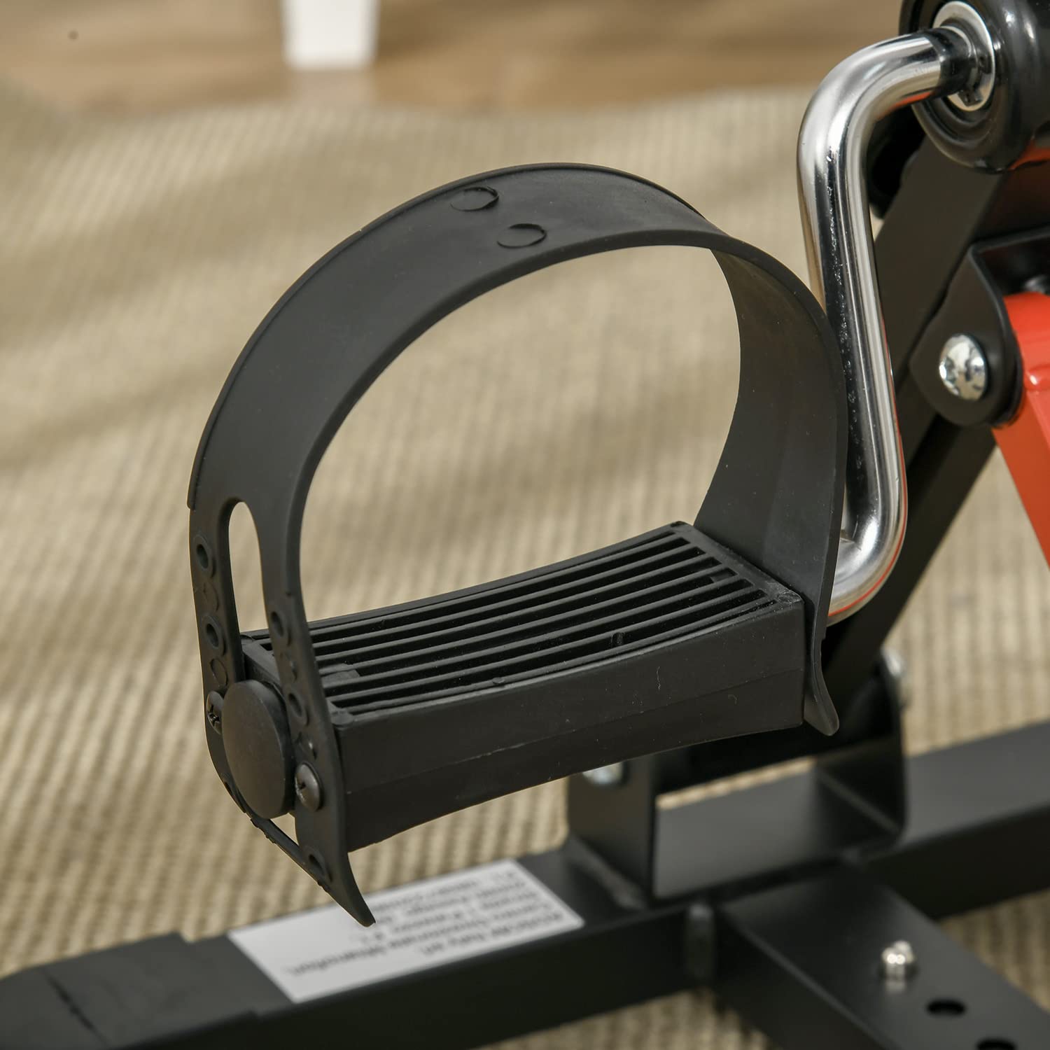 HOMCOM Mini Cyclette per Riabilitazione con Altezza e Resistenza Regolabile e Display LCD, in Acciaio e ABS, Nera e Rossa