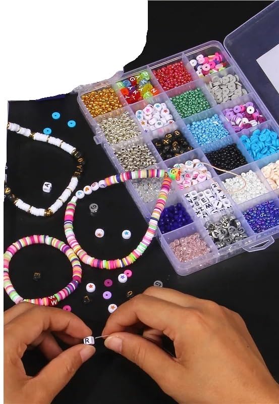 Abalorios Para Hacer Pulseras Kit de cuentas, arcilla, espaciador letras, abalorios, pulsera, collar, for fabricación joyas(NO.1)