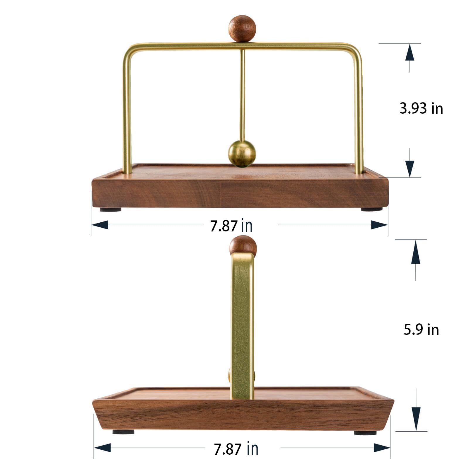 Servilletero de madera para mesa, dispensador de servilletas cuadrado con sofisticada barra central de metal, servilletero de cóctel para el hogar, cocina, oficina, restaurante, hotel, cafetería, bar