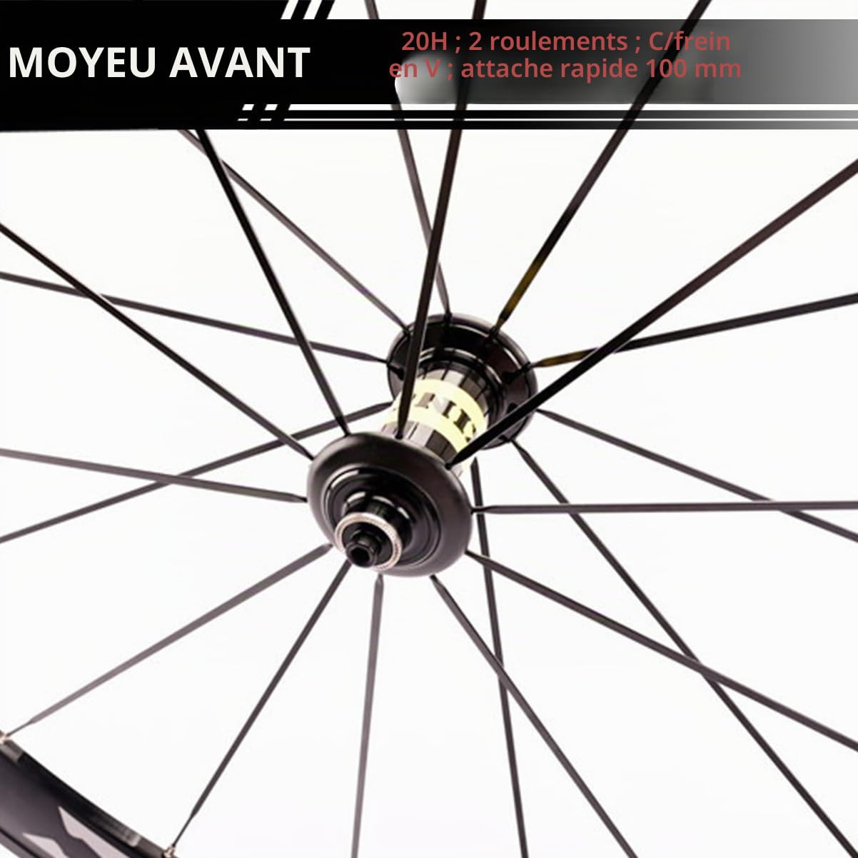 Roues Avant Et Arrière 700C Paire De Roues pour Vélo De Route Frein C/V 40/50mm Jantes en Alliage D'aluminium Moyeux À Démontage Rapide pour Cassette 7-12 Vitesses 20H