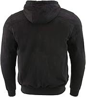 Vista 1 de Milwaukee Leather Sudadera con capucha para hombre Streetguard negro CE blindado, armadura de hombro y codo - XS