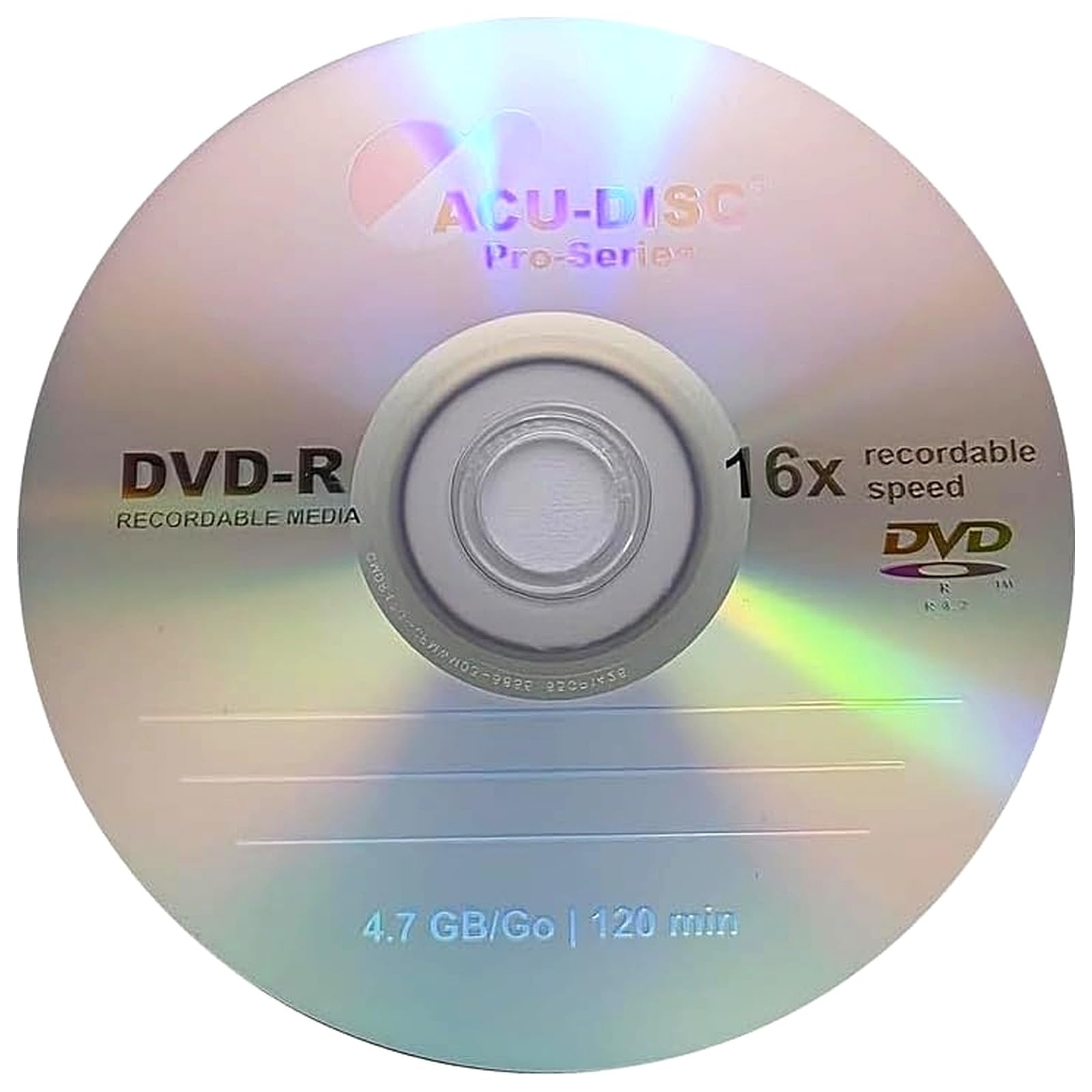 Pro-Series DVD-R 4,7 Go Vitesse 16x 120 minutes Disques vierges AZO Dye Protection UV Hard Coat Surface anti-rayures – Parfait pour photos et vidéos – Compatible avec n'importe quel lecteur