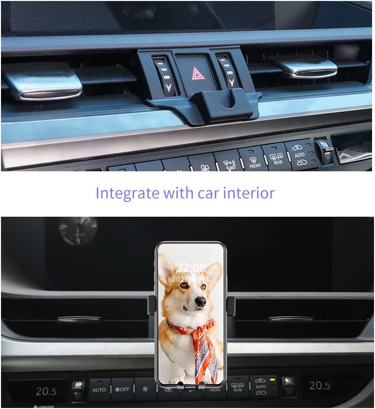 Car Phone Holder Fit for Lexus ES 350 2019-2023 Hybrid, Air Vent Cell Phone Mount Fit for Lexus, Car Phone Stand for iPhone Samsung 4-6.7 Inch