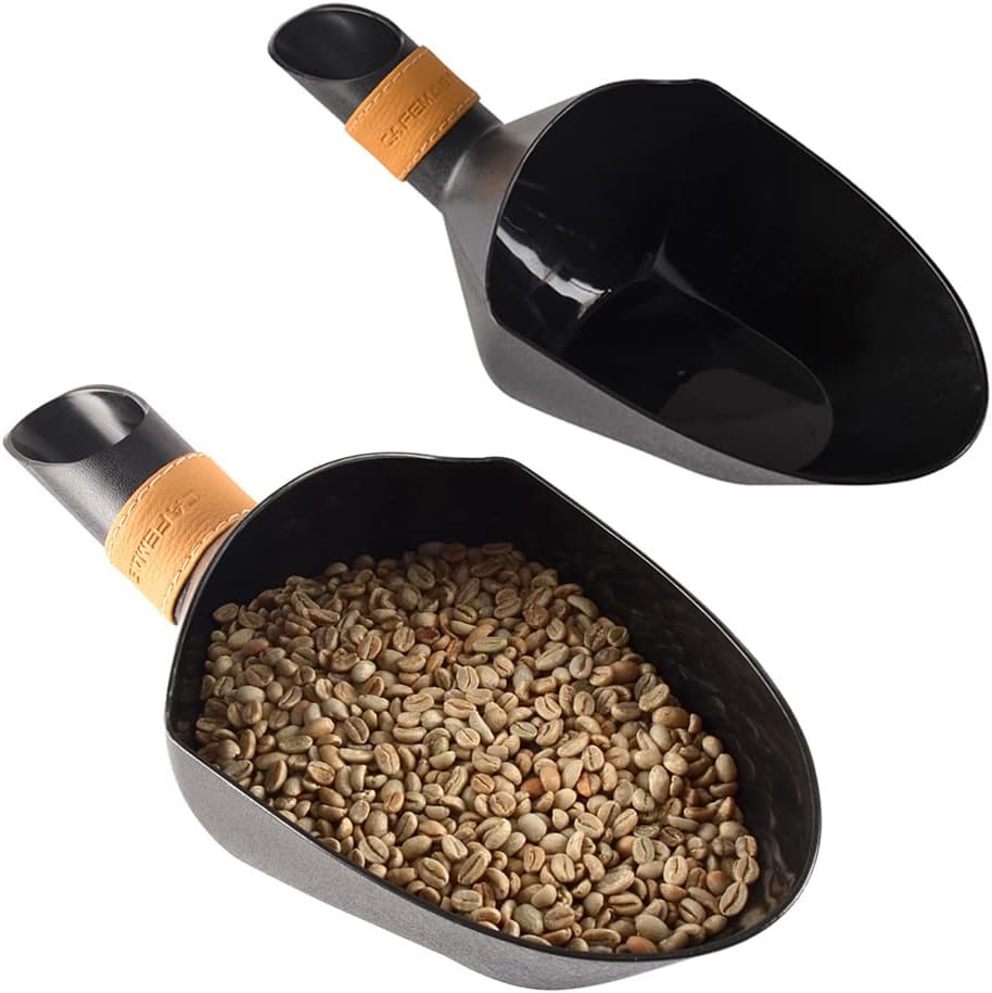 CAFEMASY Coffee Bean Shovel Scoop Capacity of 1KG &2KG Green Coffee Beans