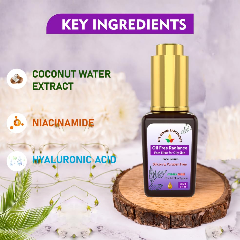 Image of Oil Free Radiance Face Elixir - Mattifying & Illuminating | Lightweight Formula | Provides Radiant Glow without Greasiness | 30ml