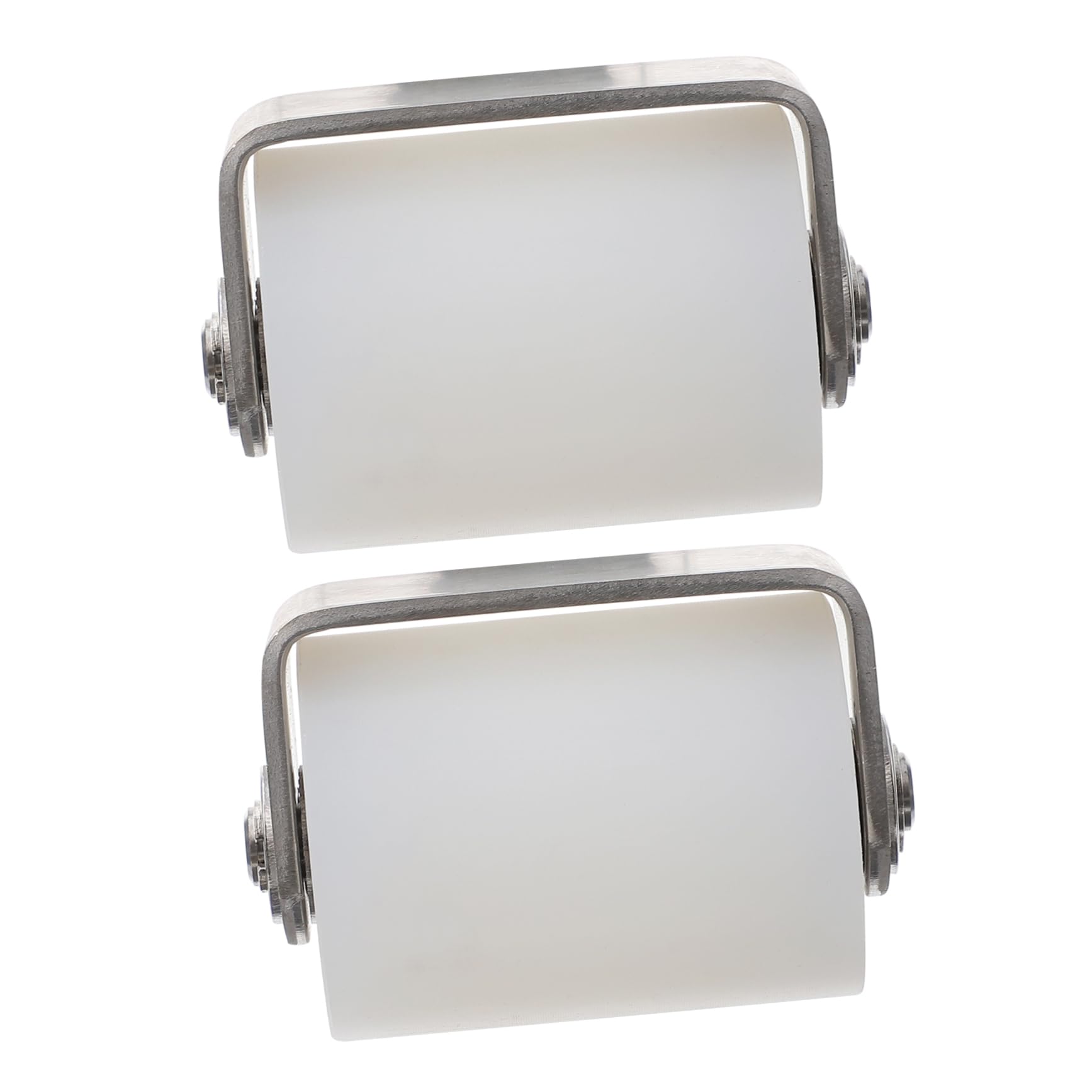 Rullo Per Cancello Laterale in Nylon Con Supporto Acciaio Inox, Ruota Di Guida Per Porta Scorrevole, Set Da 2 Pezzi Adatto Per Cancelli e Binari Scorrevoli
