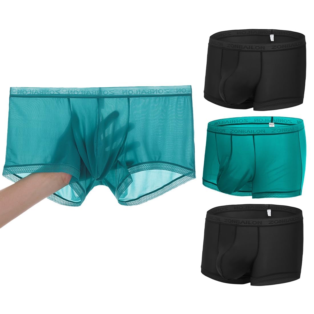 Ice Silk Mens Sexy Underwear For Straight Men See Through Boxers Ultra Thin Sheer Trunk Bulge Pouch Boxer Briefs