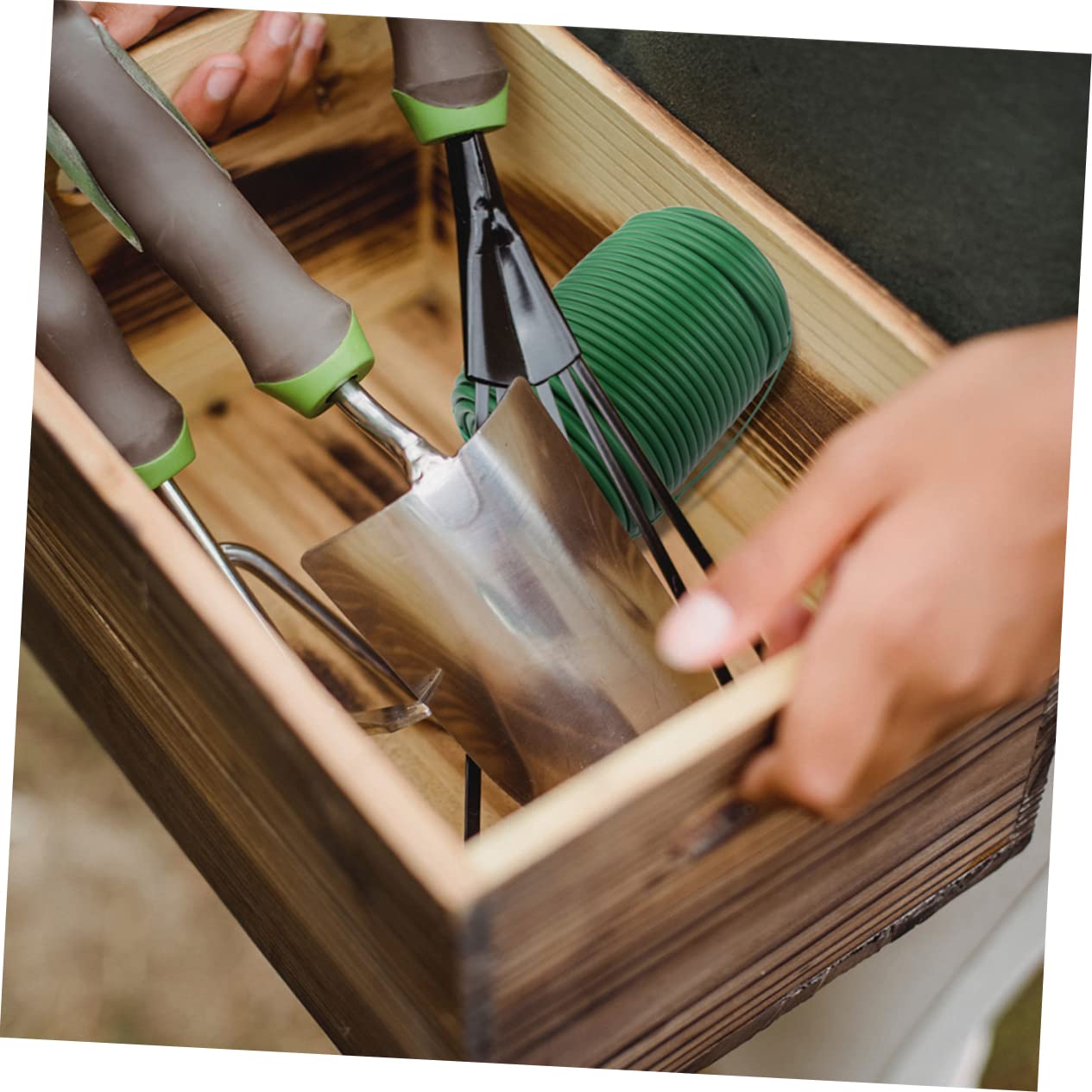 Pflanzenkabelbinder 2 Rollen Grün TPR Eisen für Blumen und Ranken
