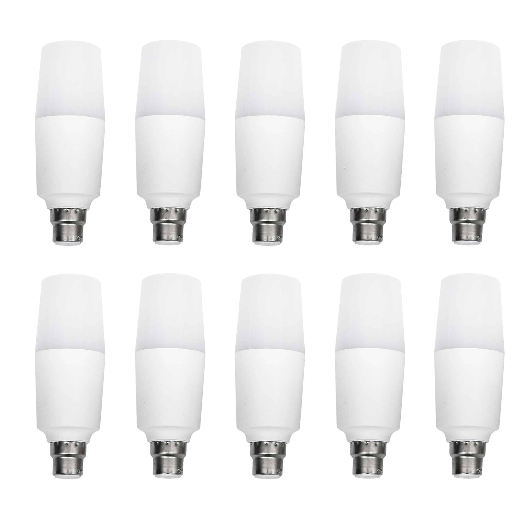 DC VOLTAGE 20W T37 Bright White LED Light Bulb Cylindrical Corn Bulb B22 Bayonet Base Candle Bulbs AC220V LED Daylight White 6500K Ultra Bright, Non Dimmable, Pack of 10