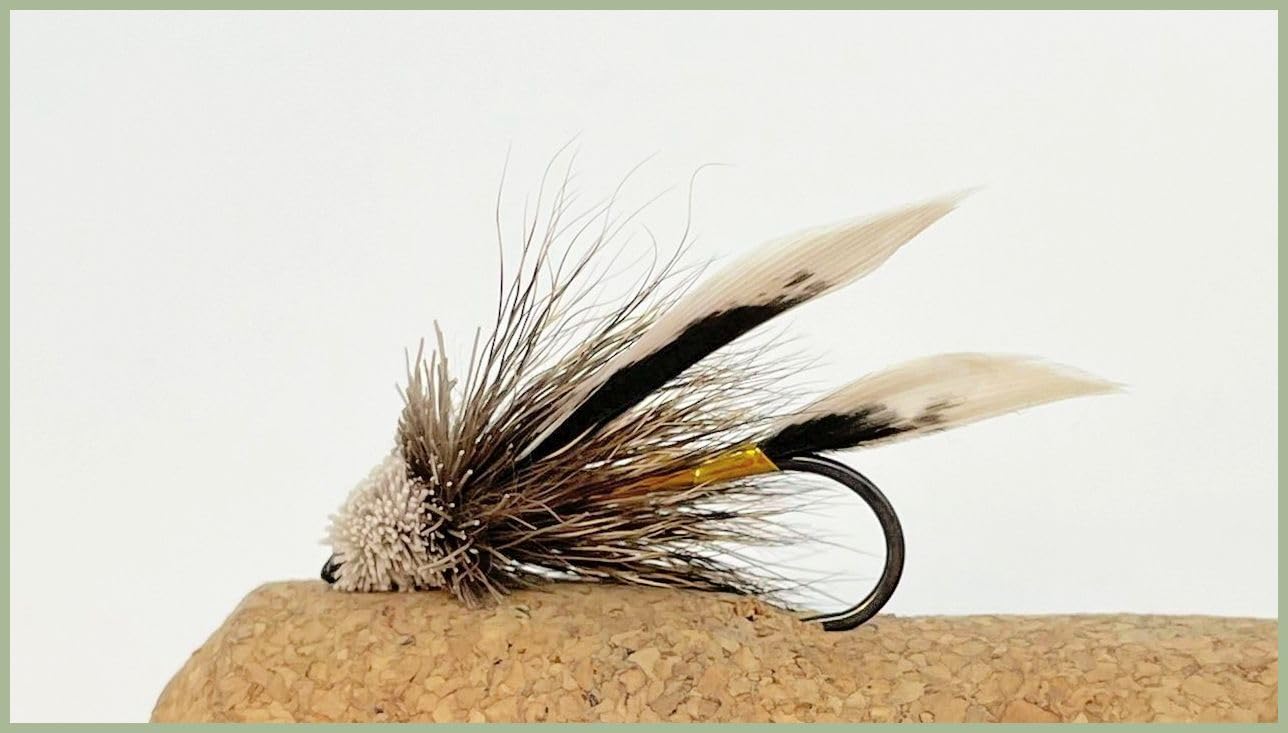 Barbless Natural Muddler Trout Flies, Choose quantity and size, Muddler Minnow flies (3, Mixed)