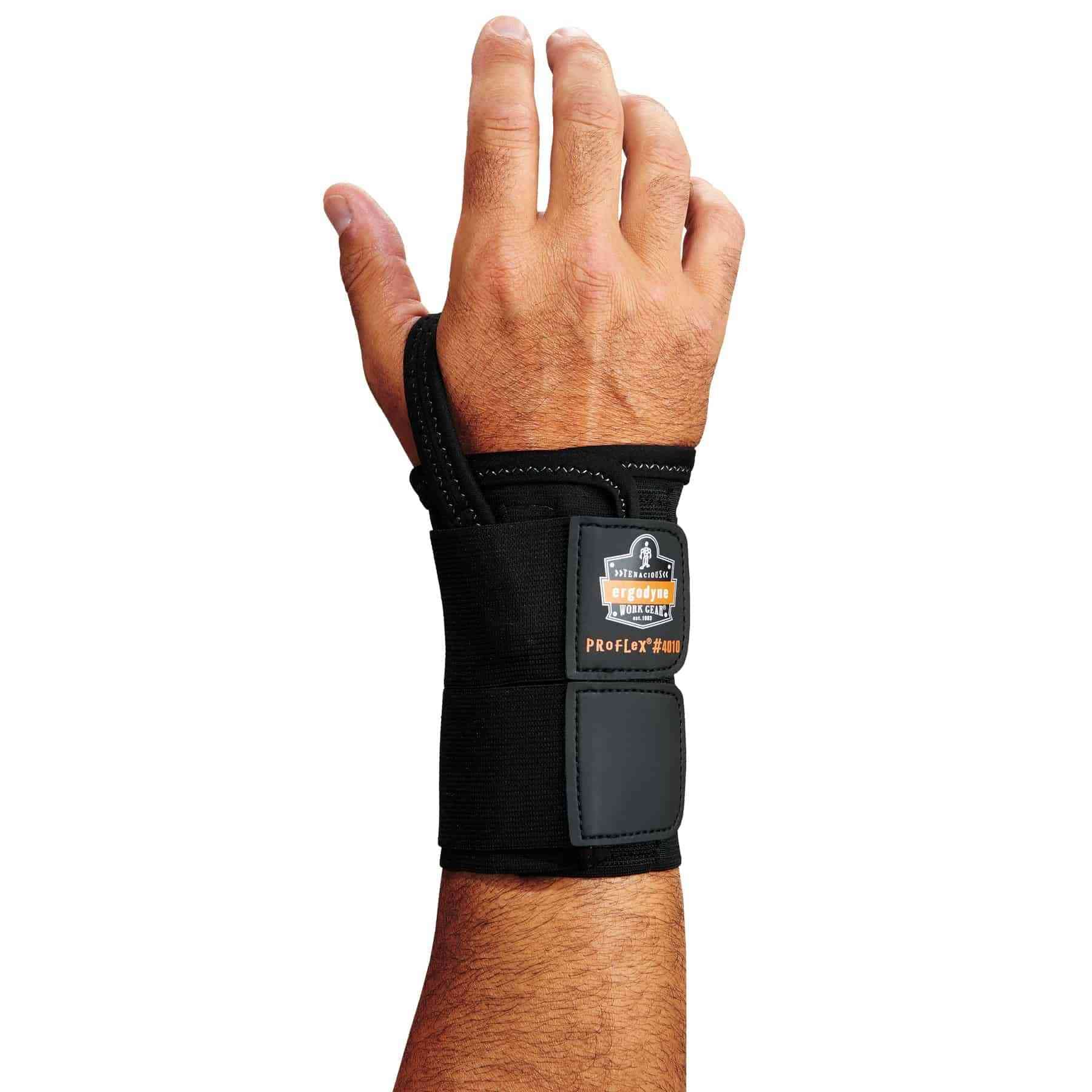 Ergodyne ProFlex 4010 Double-Strap Left Wrist Support, Black, Small