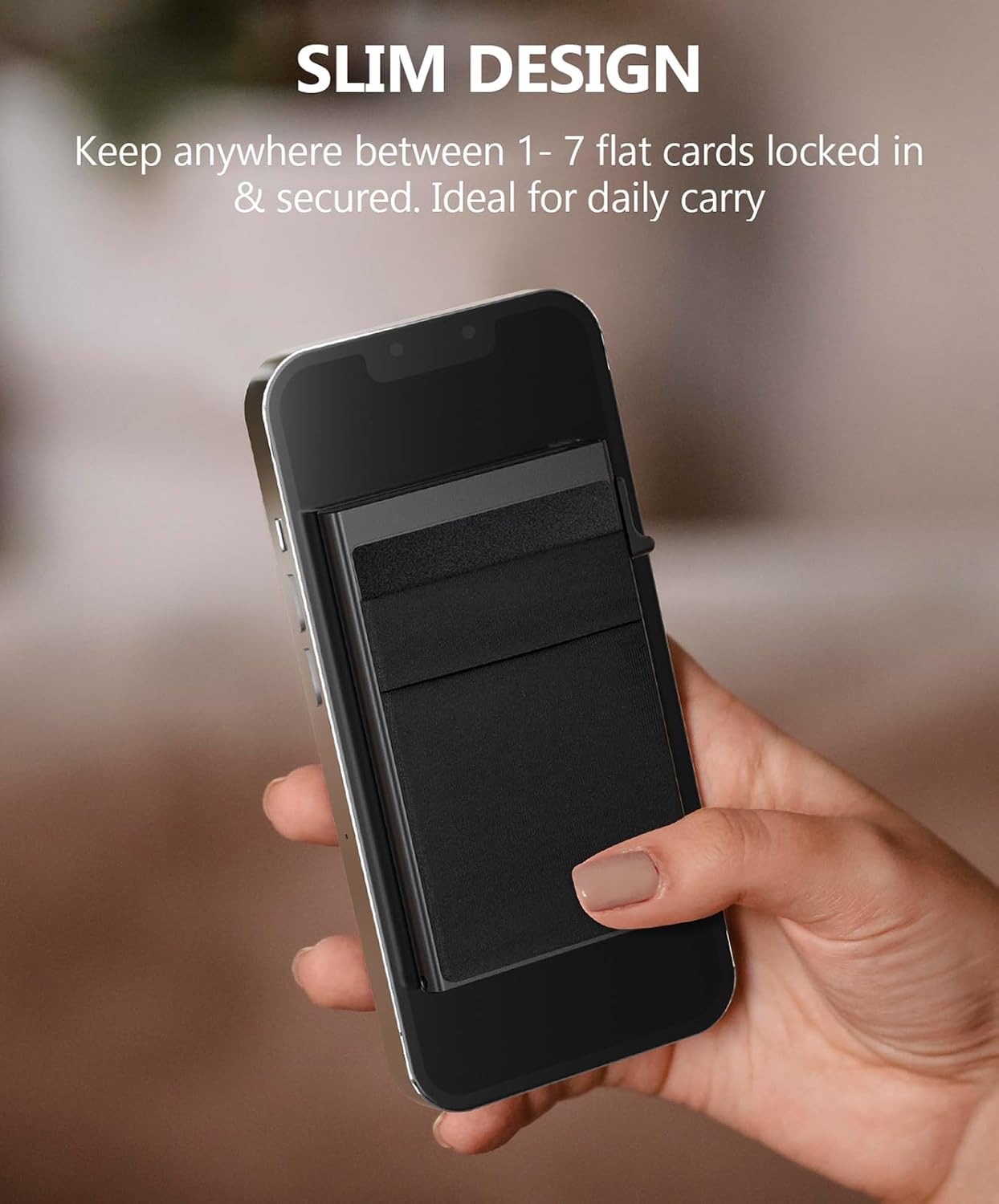 ONLOOKER Credit Card Holder - Slim Wallet for Men with Money Pocket, Pop Up Wallets RFID Blocking Minimalist Card Case Holds 5 Cards and Notes (Matt Black)
