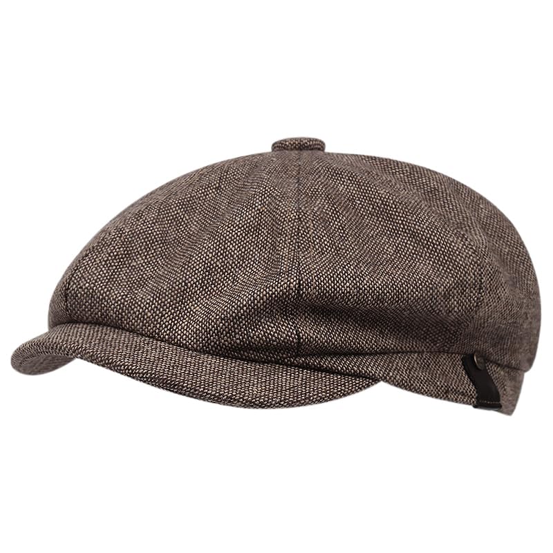 Cappello Uomo Vintage Da Pittore - Berretto Estivo In Cotone Lino, Stile Newsboy - Foto 9