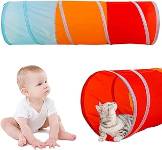 Kids Play Tunnel 5FT Pop Up Kids Crawl Tunnel Colorful Soft Climbing Tunnel for Toddlers Comfortable Baby Crawl Tube Indoor Outdoor Play Games More Than 3 Months and Pets