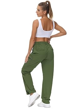 Wellness Zip Hem Wide Cargo Pants 新品未使用 Amazon.com: VVK Women's Cargo Joggers Lightweight Quick Dry