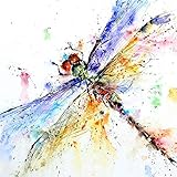 Paint by Number Kits - Colorful Dragonfly 16x20 Inch Linen Canvas Paintworks - Digital Oil Painting Canvas Kits for Adults Children Kids Decorations Gifts (No Frame)