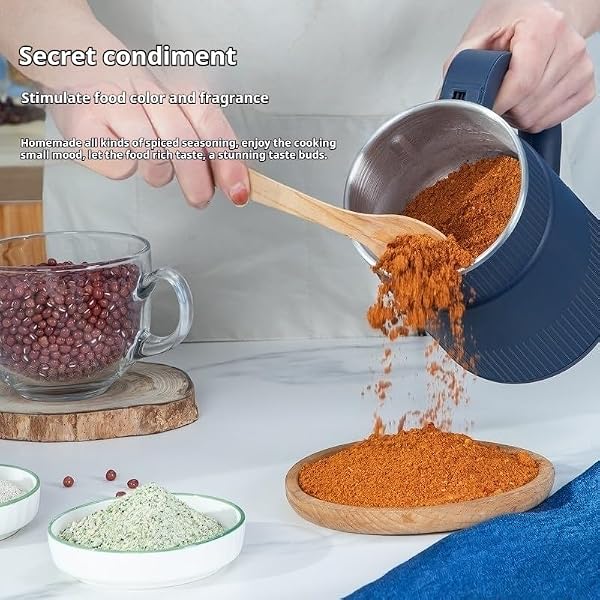 Grain Mill Household Small Grinder Powder Machine for Dry Spices Herbs Grain Coffee Rice Pepper 304 Stainless Steel Blade Multifunctional Grinding Machine by KOMBABE - Image 3