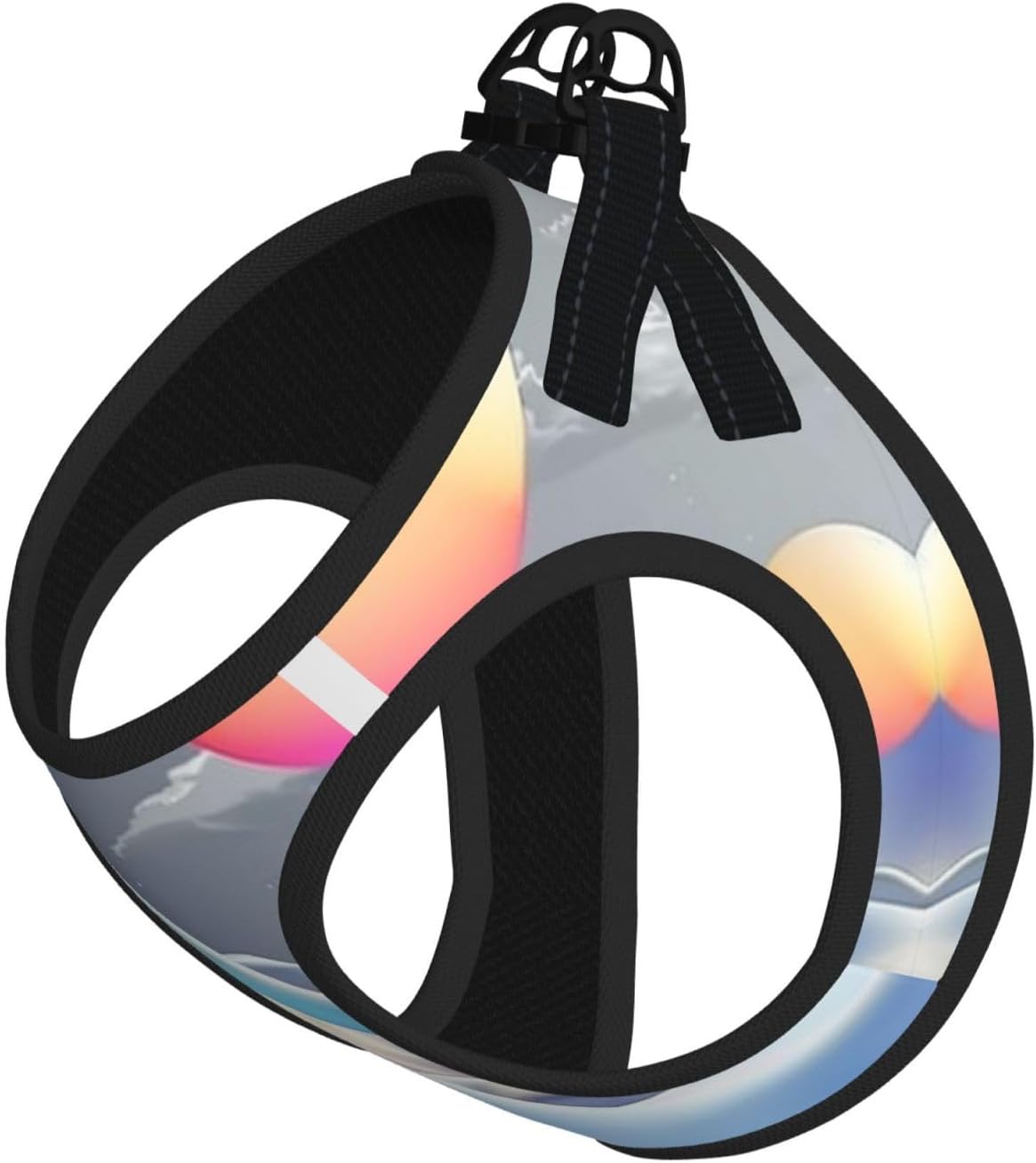 Psychedelic Landscape Pet Vest Small Size Dog Harness and Leash Set, Reflective & Breathable for Puppy Training with Accessories Medium