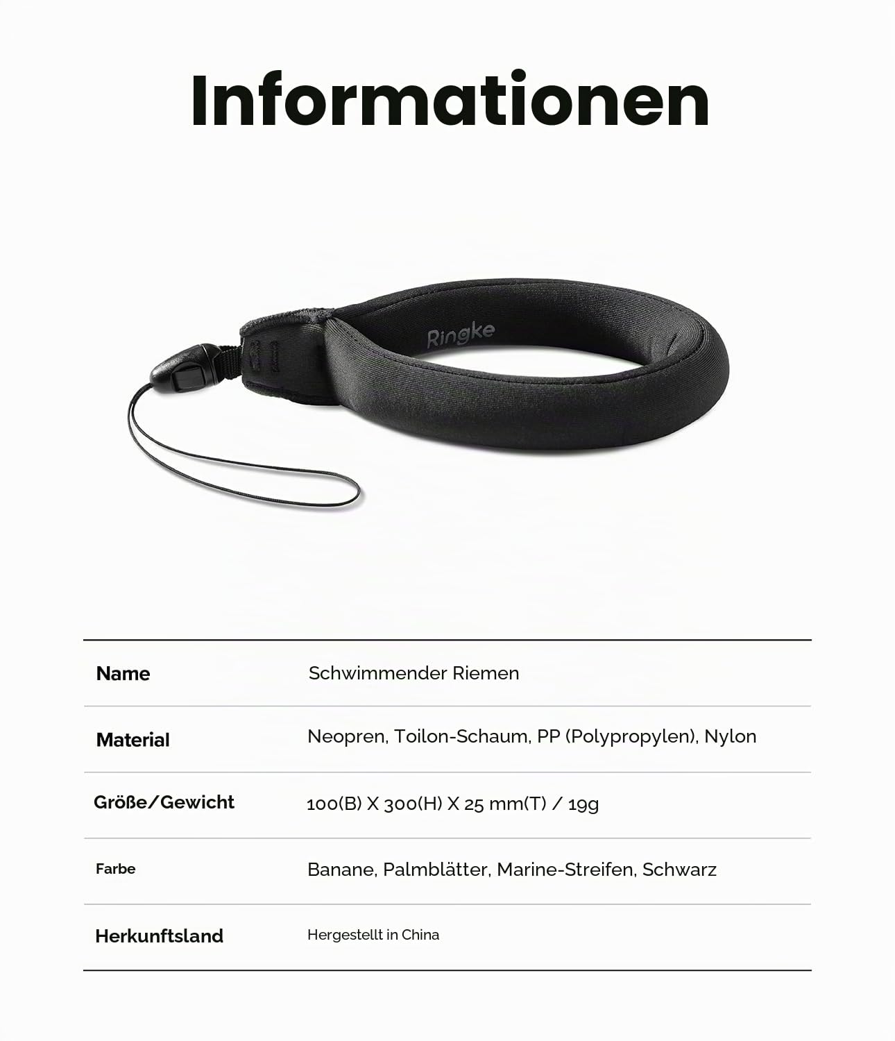 Ringke Floating Wrist Strap [2 Stück], Wasserfestes Schwimm-Accessoire für Kamera, Smartphone, Handy, und mehr